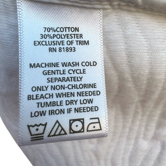 Isaac Mizrahi Live White Animal Texture Quilted Jacket Pockets Button-Up Front L - Picture 12 of 12